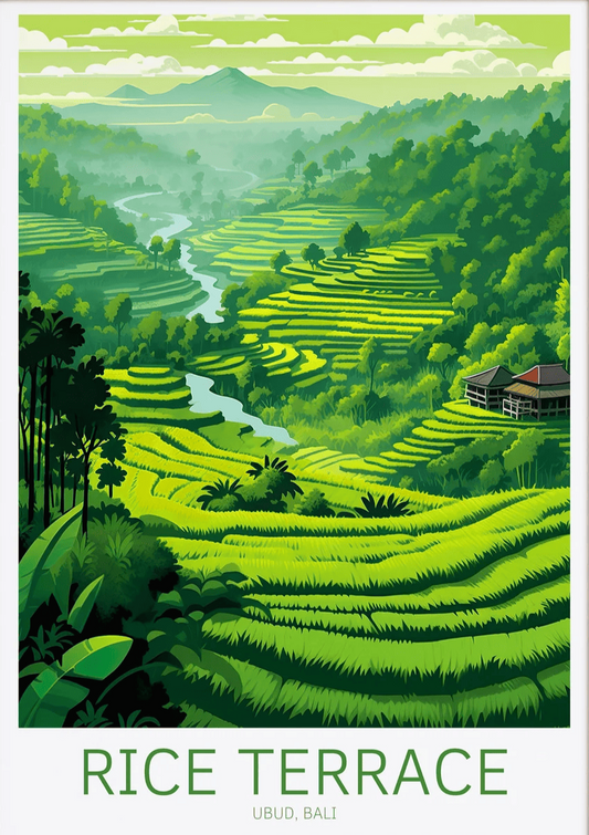 Rizières en terrasses de Bali - Un paysage verdoyant et enchanteur